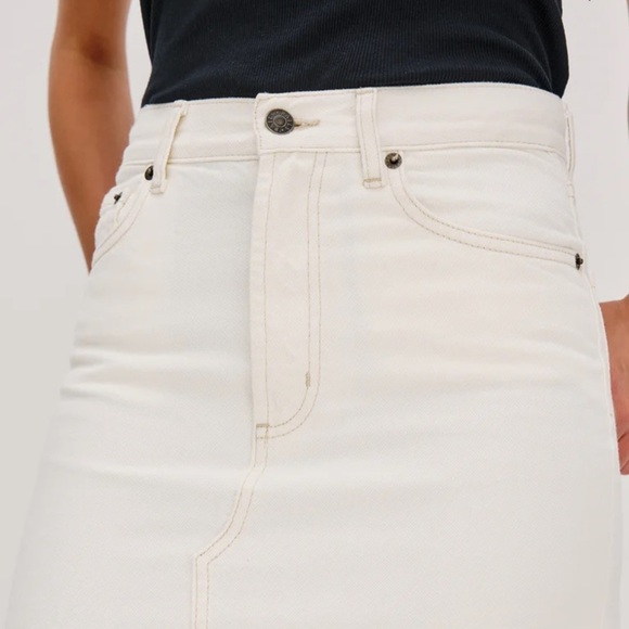 Rails Highland Mini Skirt Denim in Ecru - Picture 5 of 14